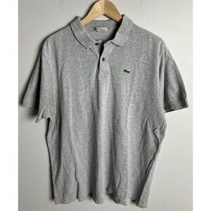 Lacoste Light Gray Classic Cotton Polo 5191L Size 7 Men’s